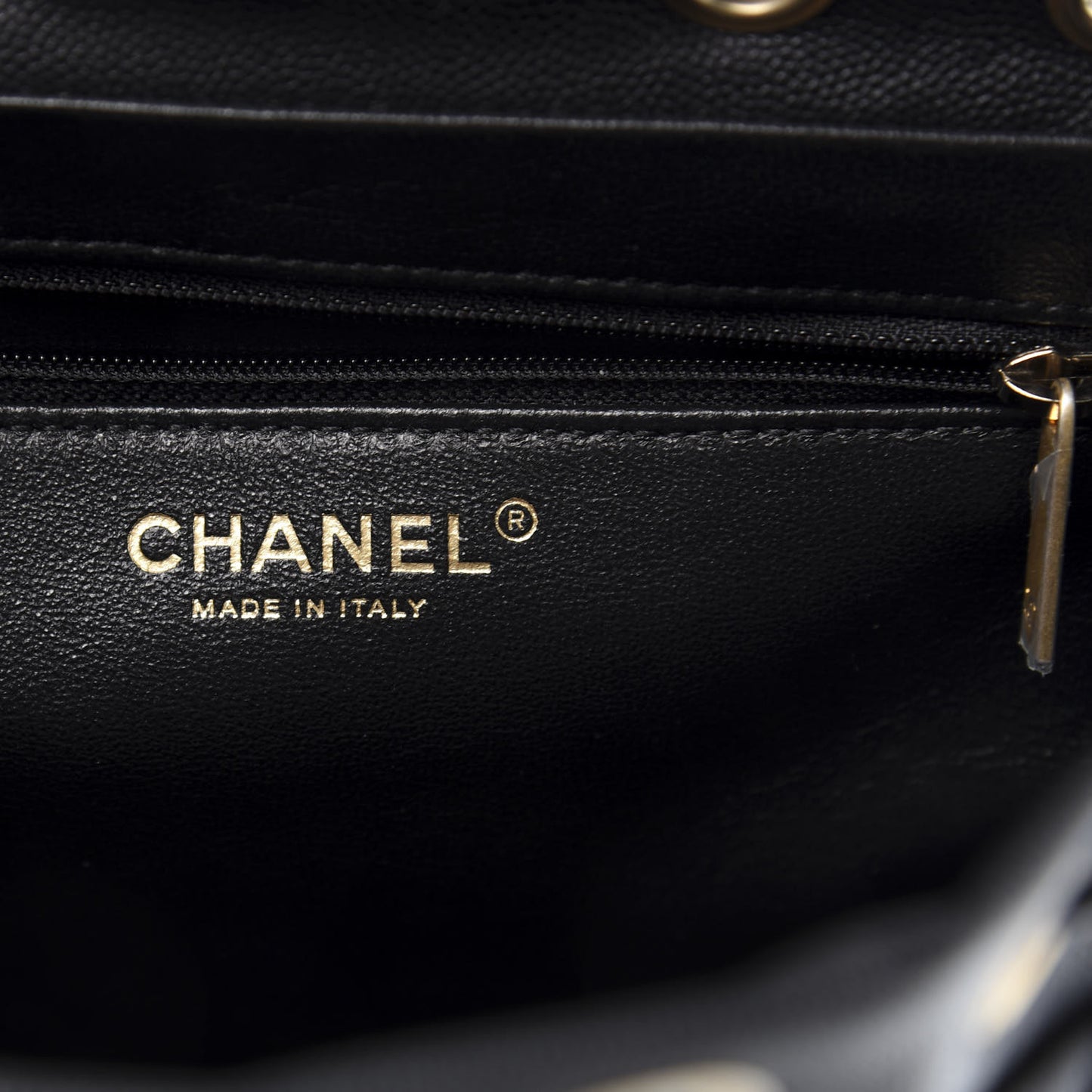 Caviar Quilted Filigree Backpack Black