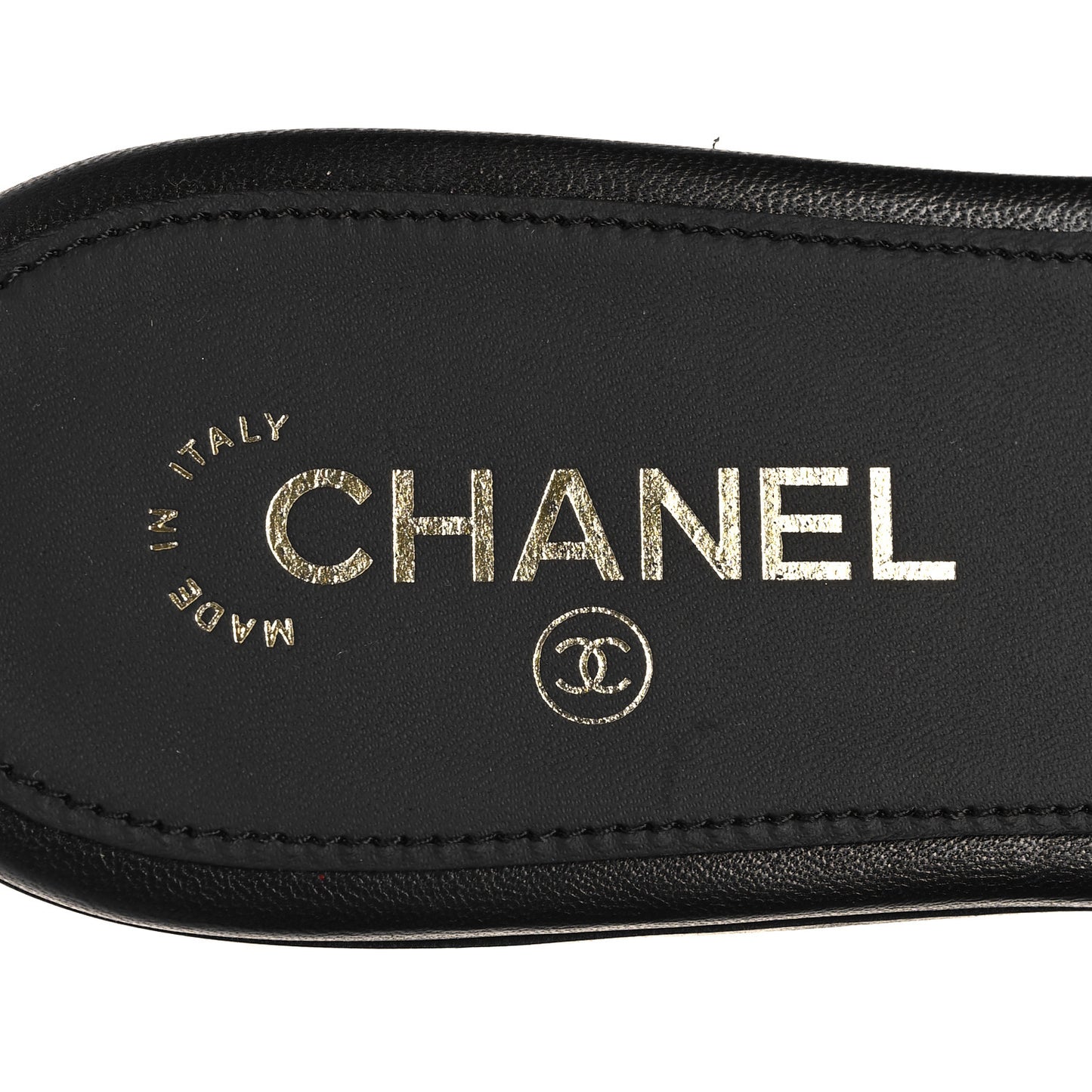 Lambskin Quilted Turnlock Flat Mules 40.5 Black