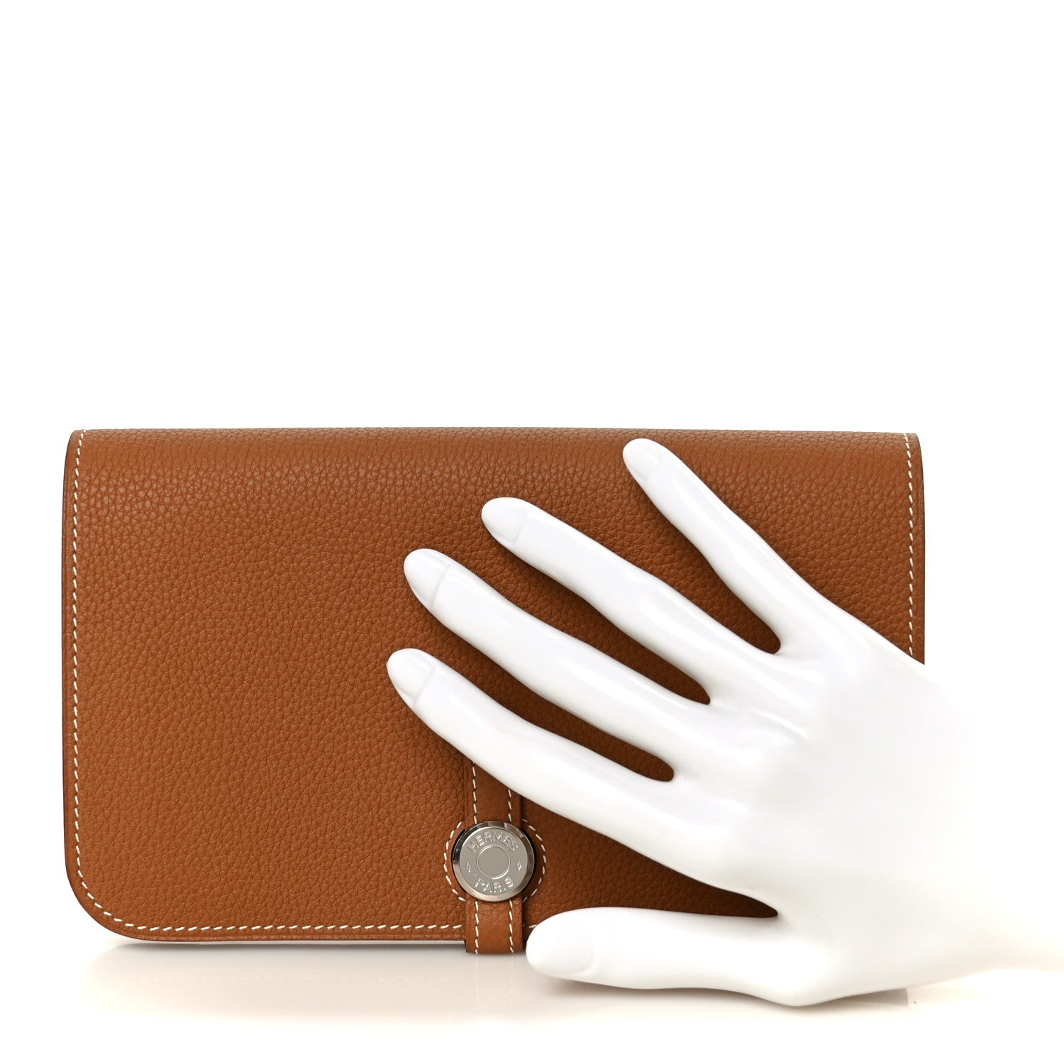 Hermes Togo Dogon Duo Wallet Gold 2 of 12