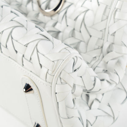 Christian Dior Lambskin Woven Lady Dior Avenue Tote White 2 of 11