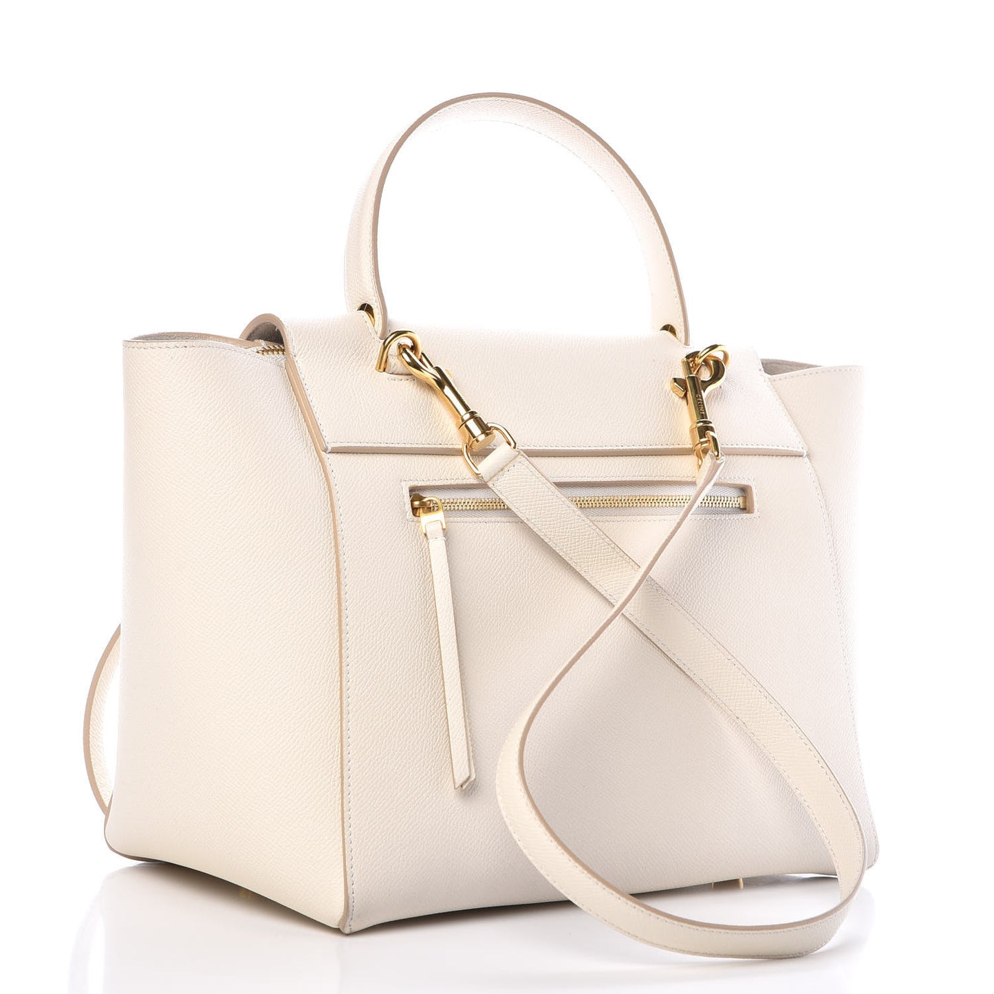 Grained Calfskin Mini Belt Bag White