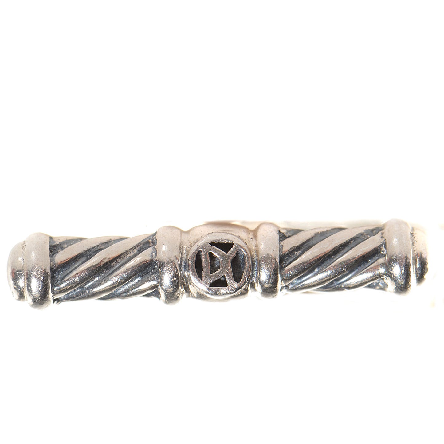 Sterling Silver 18K Yellow Gold Cable Heart Charm Bracelet