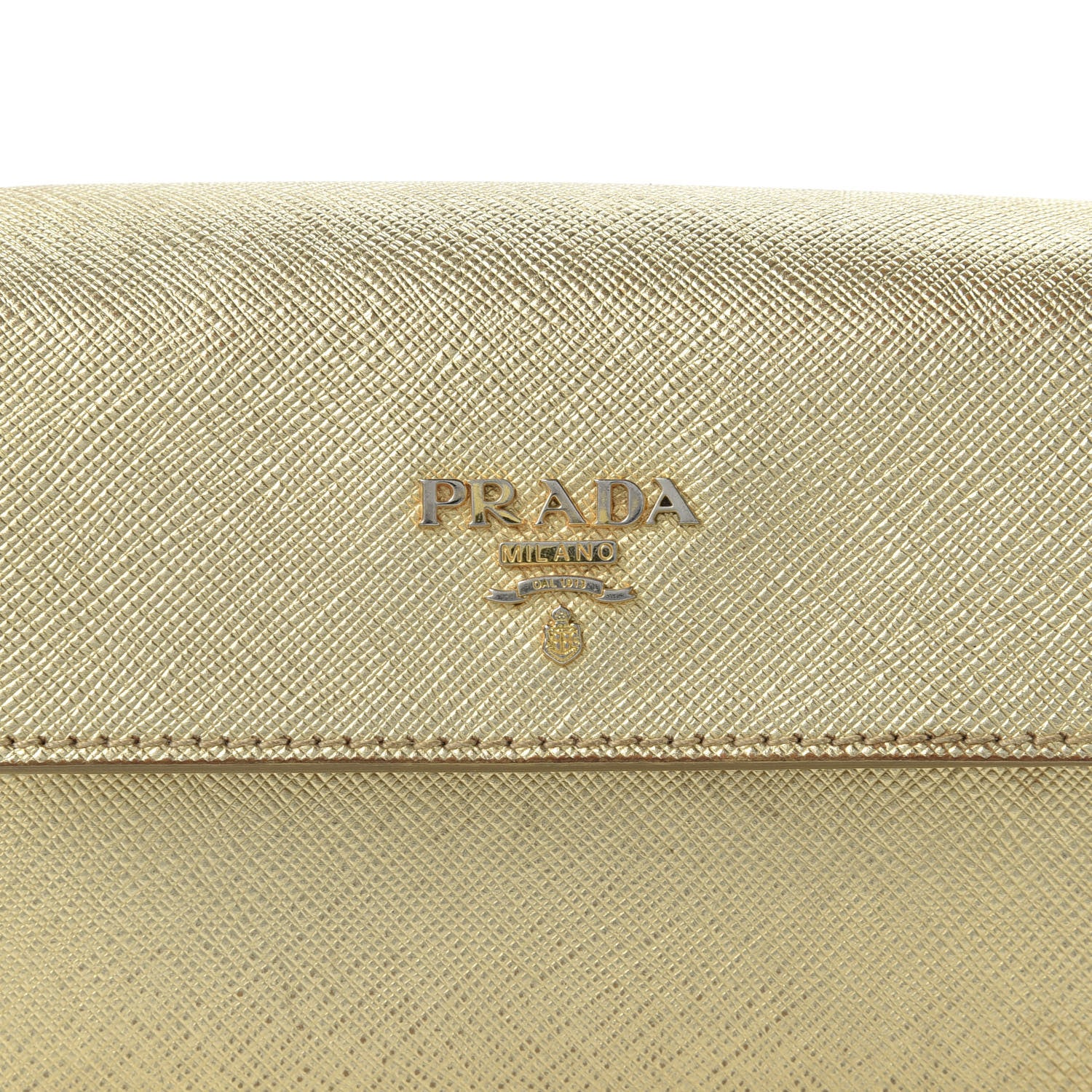 Prada Saffiano Box Clutch Platino 13 of 13
