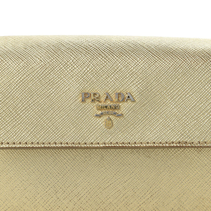 Prada Saffiano Box Clutch Platino 13 of 13