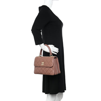 Chanel Lambskin Quilted Small Trendy CC Dual Handle Flap Bag Brown 2 of 11