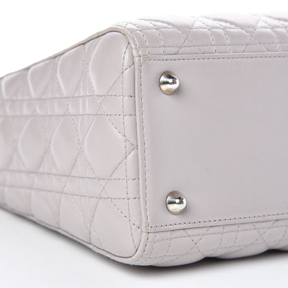 Christian Dior Lambskin Cannage Large Lady Dior Light Grey 6 of 12