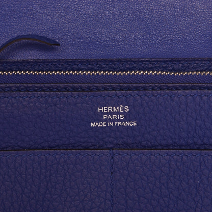 Hermes Togo Dogon Duo Wallet Bleu Electrique 5 of 13