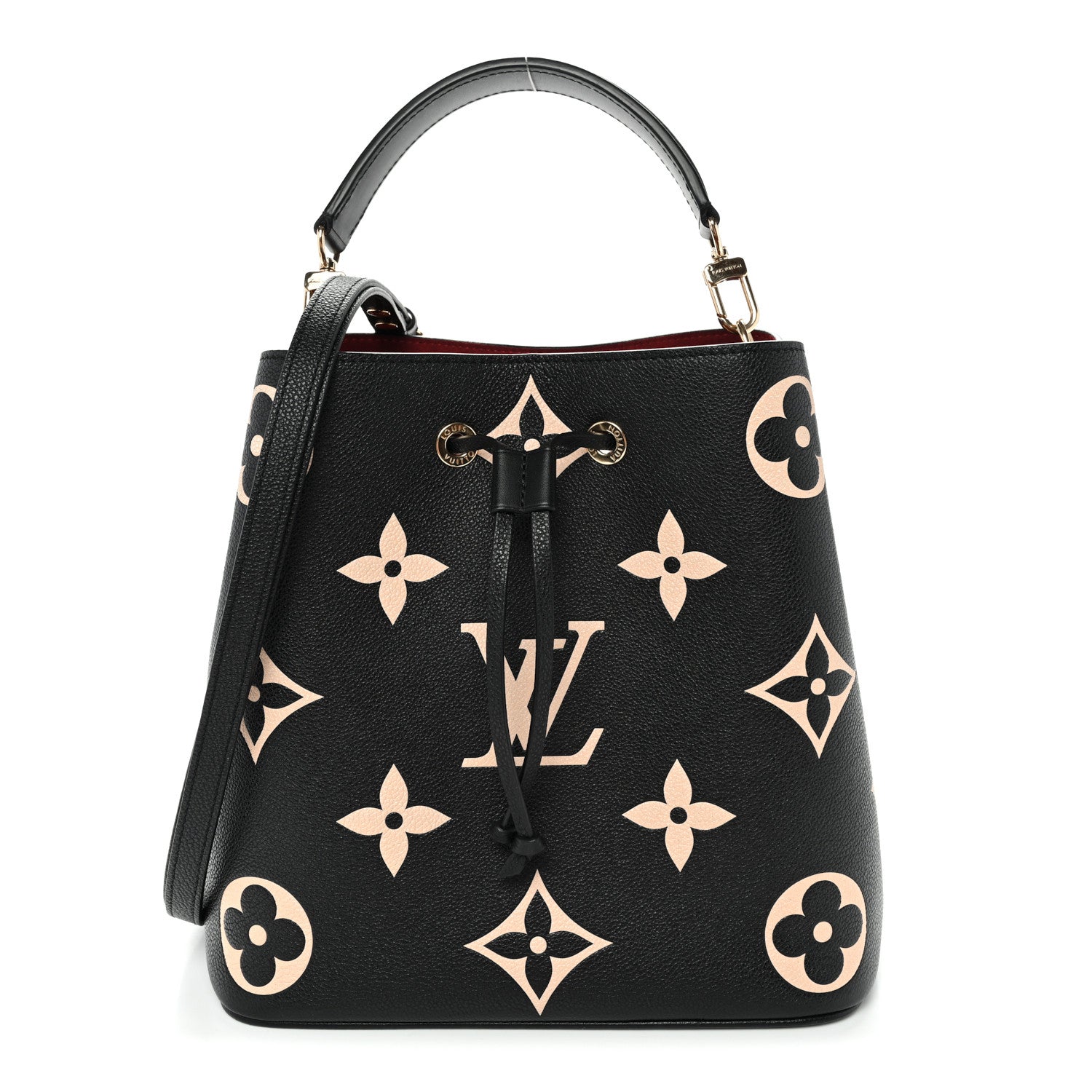 Louis Vuitton Empreinte Monogram Giant Neonoe MM Black Beige 1 of 10