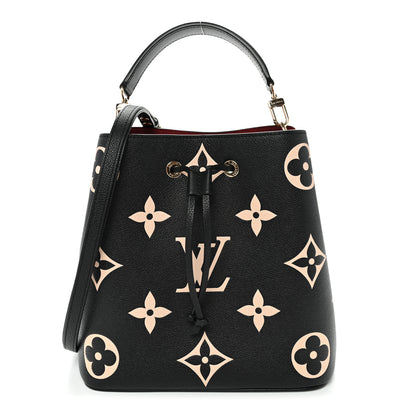 Louis Vuitton Empreinte Monogram Giant Neonoe MM Black Beige 1 of 10
