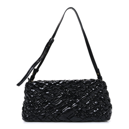Bottega Veneta Calfskin Intrecciato Kalimero Cha-Cha Clutch Black 1 of 9