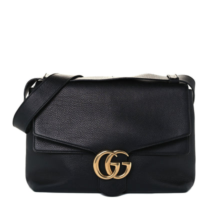 Gucci Calfskin Large GG Marmont Shoulder Bag Black 1 of 12