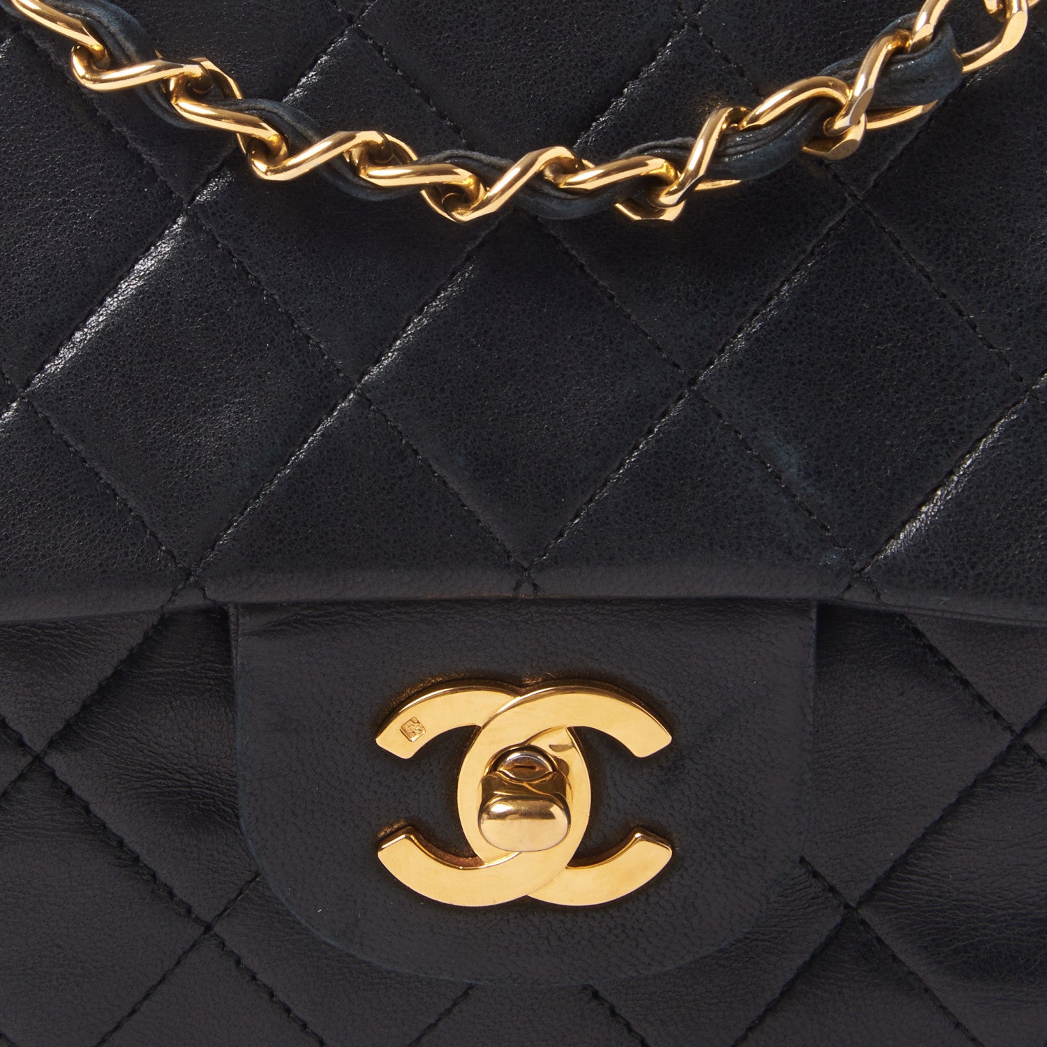 Chanel Lambskin Quilted Medium Double Flap Black 8 of 13