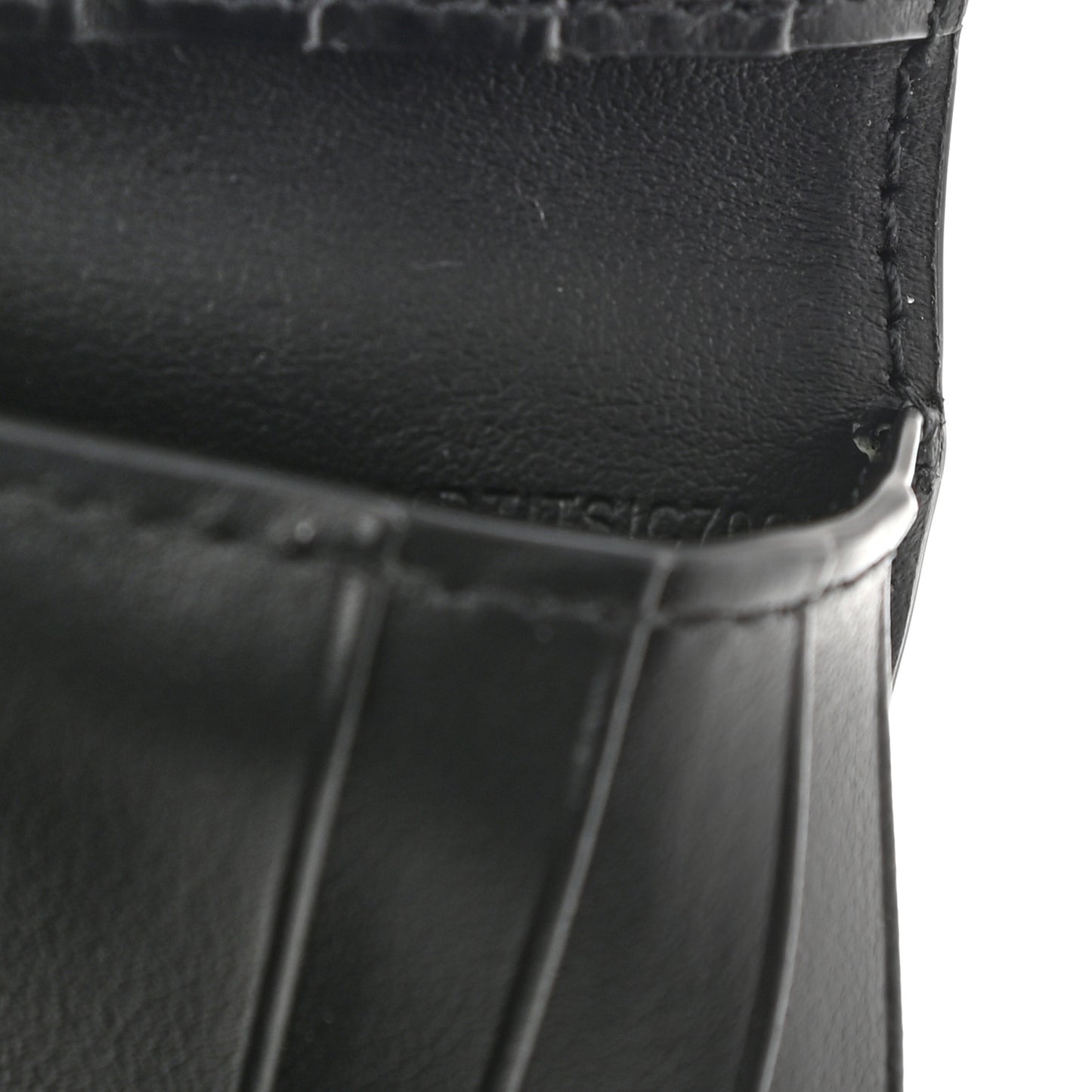 Calfskin Embossed TB Print Bi-Fold Wallet Black White