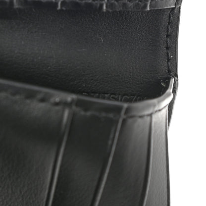 Burberry Calfskin Embossed TB Print Bi-Fold Wallet Black White 7 of 8