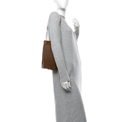 Saint Laurent Suede Calfskin Small Grace Fringed Hobo Bag Light Ocre 2 of 12
