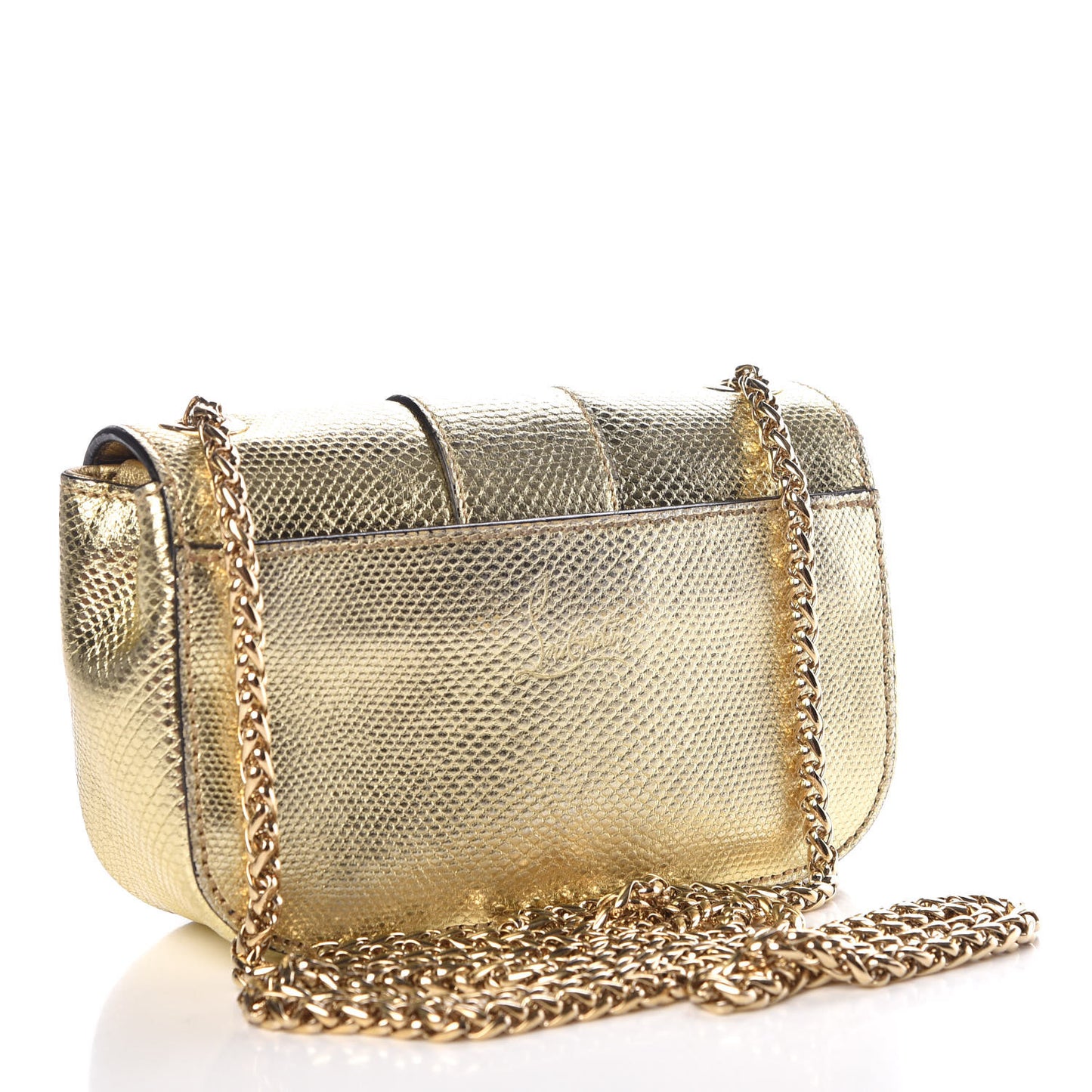 Metallic Waternsnake Mini Sweety Charity Crossbody Bag Gold