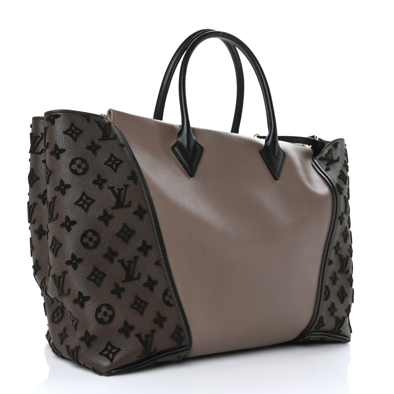 Louis Vuitton Cuir Orfevre Veau Cachemire Tote W GM Gris 3 of 8