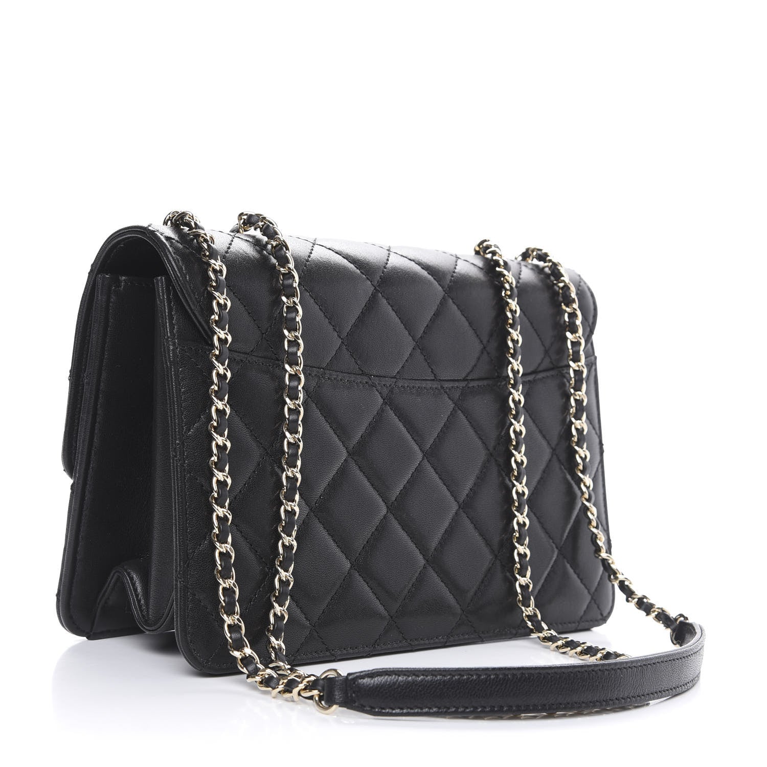 Chanel Sheepskin Quilted Beauty Lock Flap Black 3 of 10