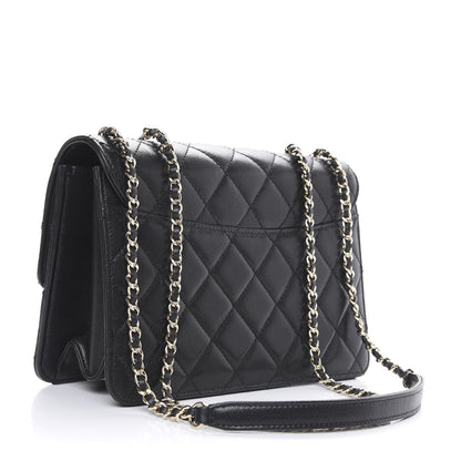 Chanel Sheepskin Quilted Beauty Lock Flap Black 3 of 10