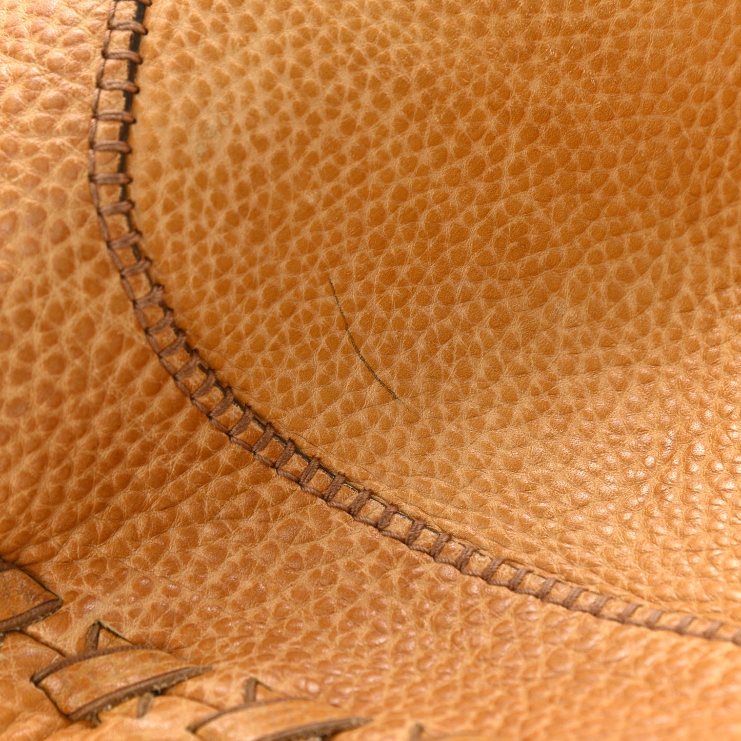 Pebbled Calfskin Large New Jackie Shoulder Bag Brown