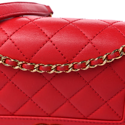Chanel Sheepskin Quilted Medium Vintage Mademoiselle Flap Red 13 of 16