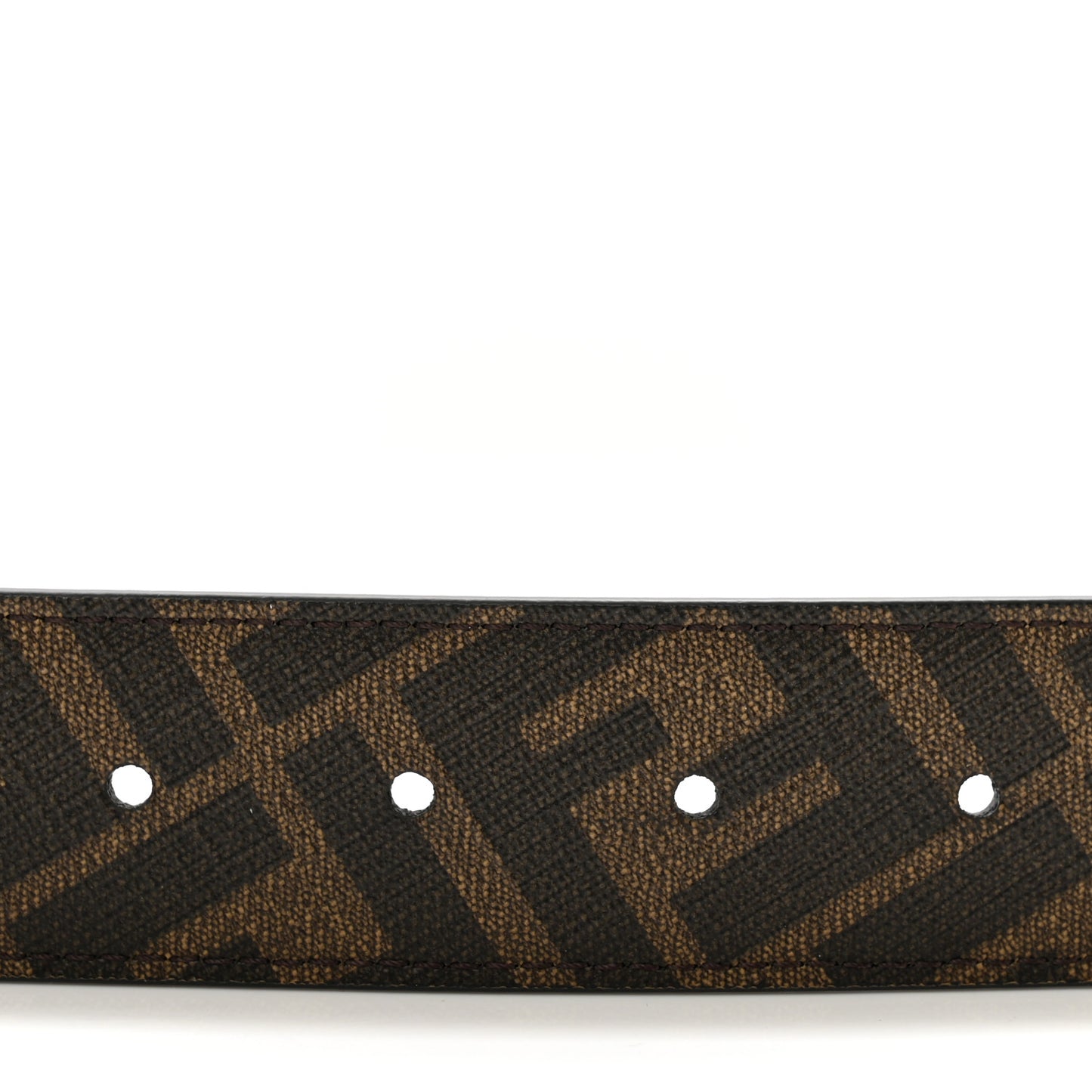 Cuoio Romano Glazed Fabric FF 1974 Reversible Belt 95 38 Black Tobacco