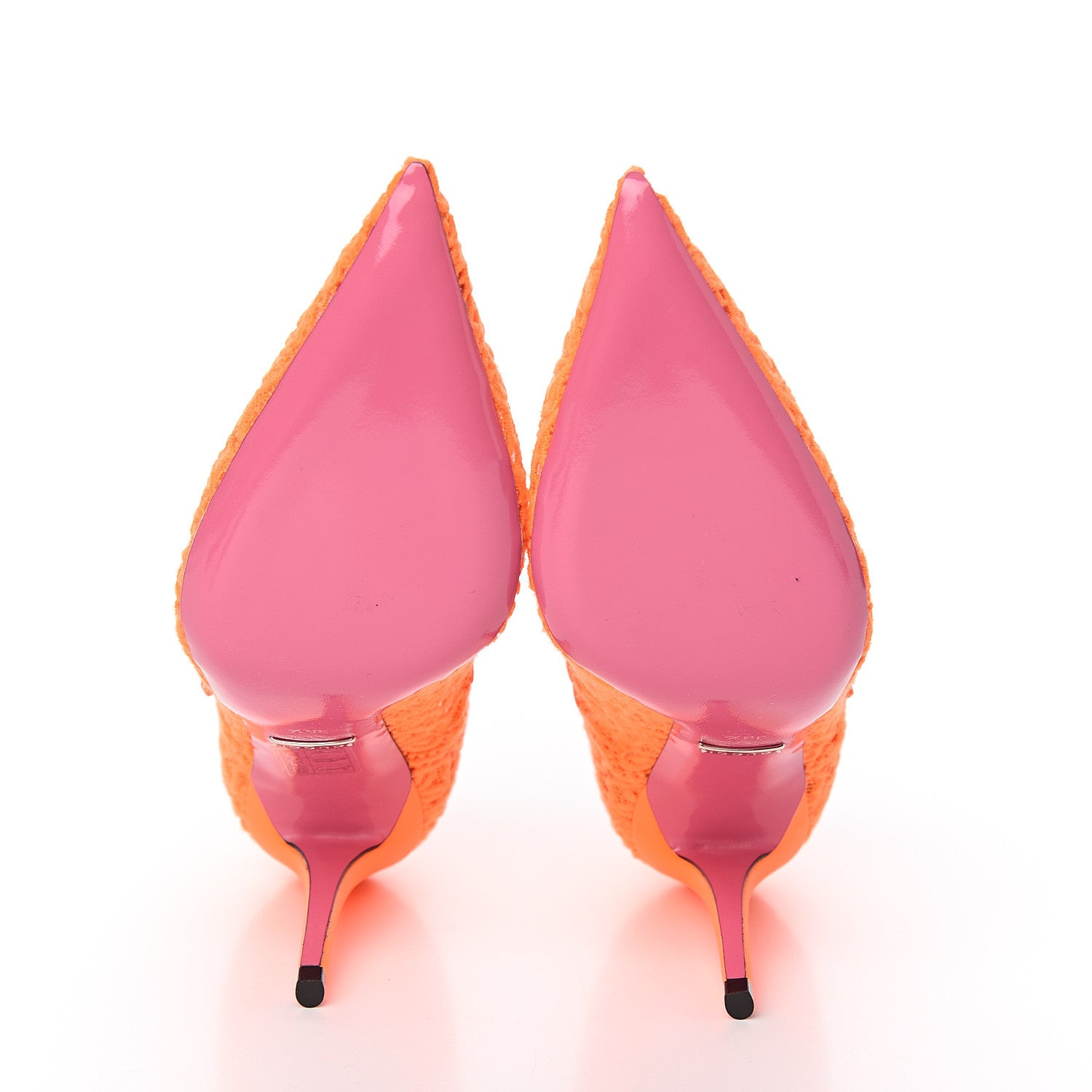 Gucci Lace Pizzo Venice Pumps 36.5 Orange Fluo 5 of 9