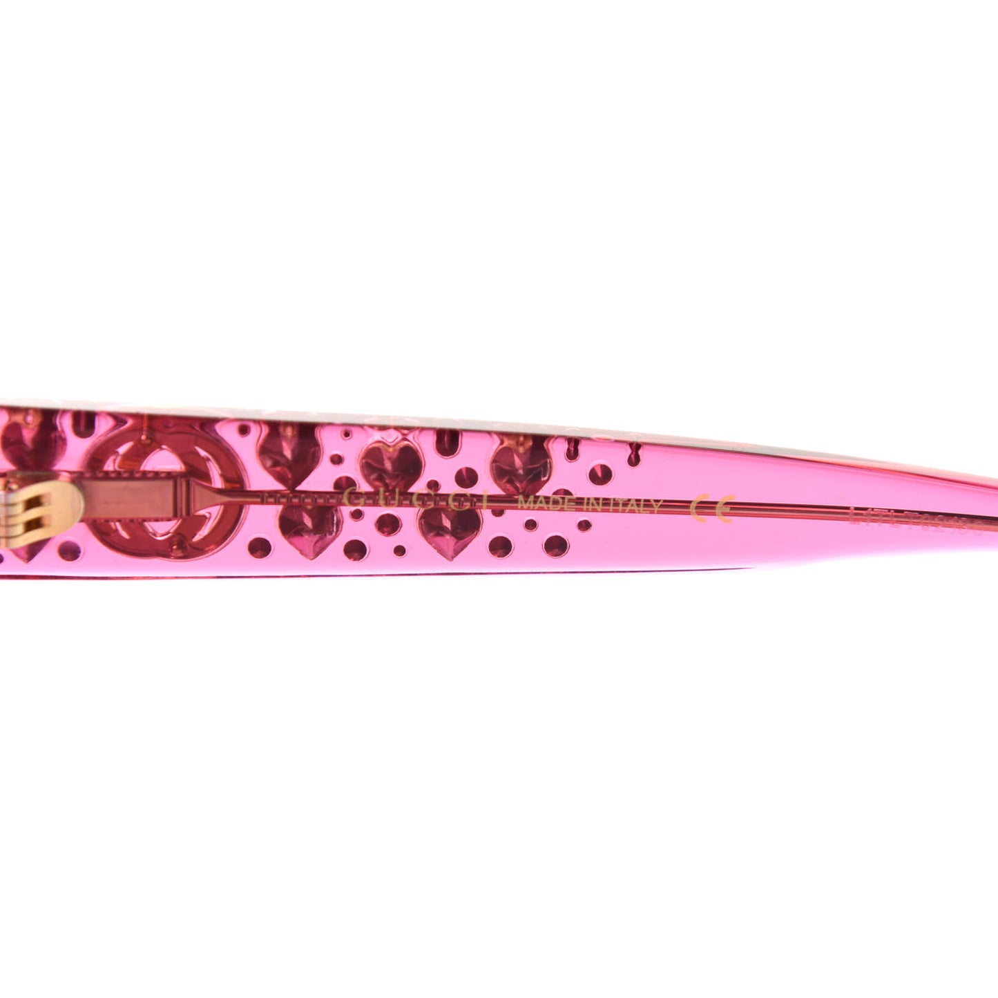 Acetate Crystal Heart GG0116S Sunglasses Fuchsia