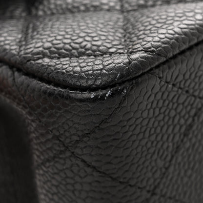Chanel Caviar Quilted Medium Double Flap Black 12 of 13