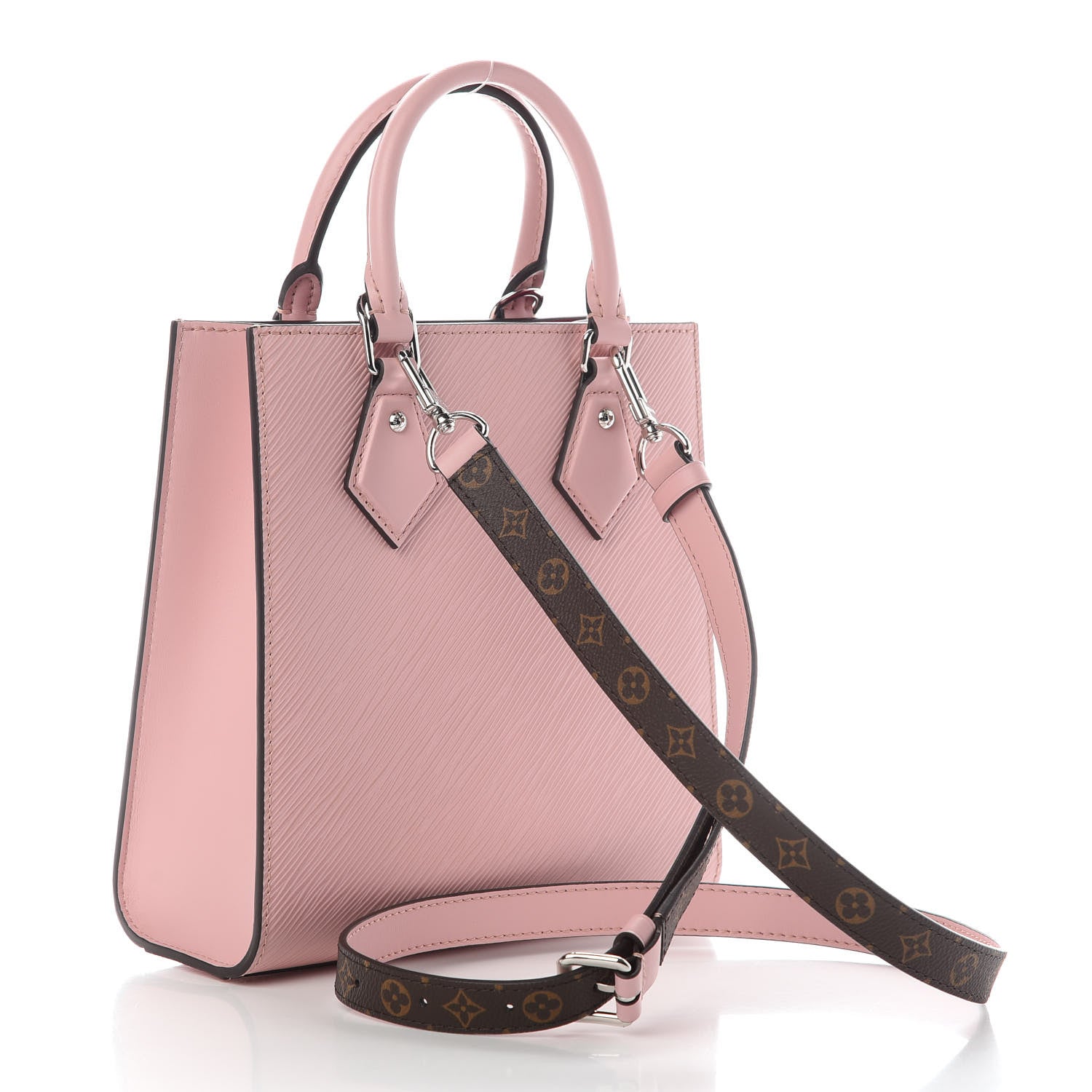 Louis Vuitton Epi Sac Plat BB Rose Ballerine 3 of 8