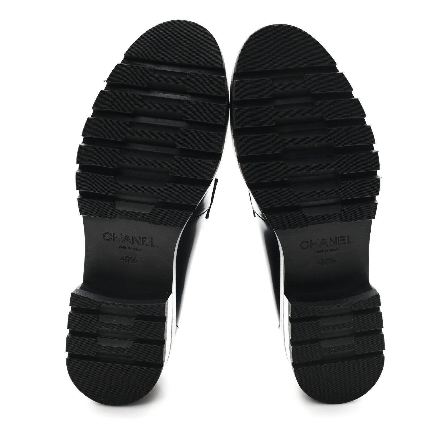 Chanel Calfskin Metal CC Loafers 40.5 Black 8 of 10