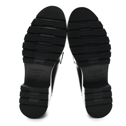 Chanel Calfskin Metal CC Loafers 40.5 Black 8 of 10
