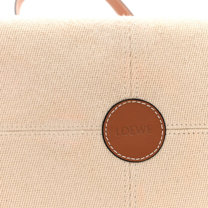 Loewe Canvas Calfskin Small Cushion Tote Beige 12 of 16