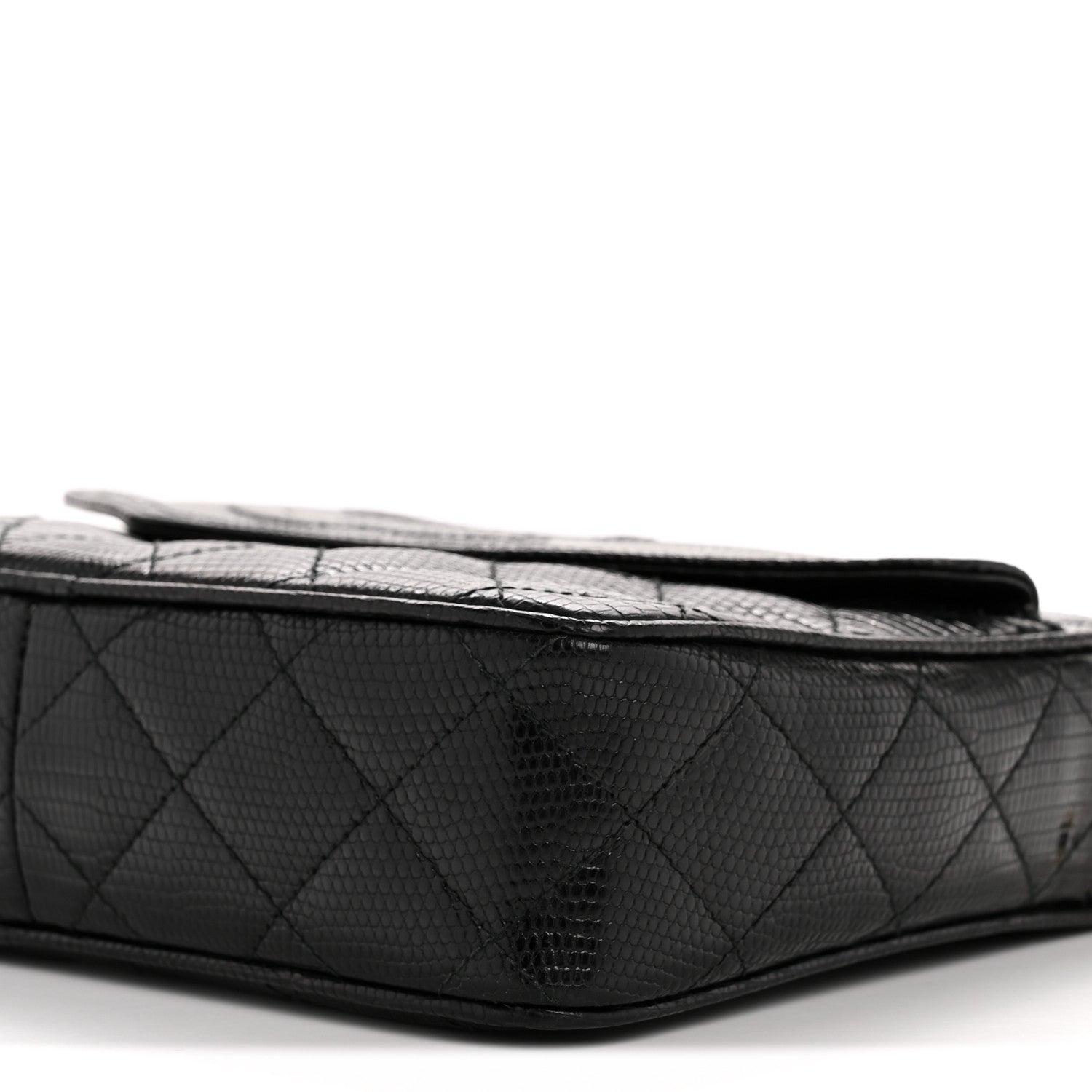 Chanel Lizard Quilted Small Tassel Camera Case Black 10 of 15