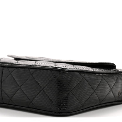 Chanel Lizard Quilted Small Tassel Camera Case Black 10 of 15
