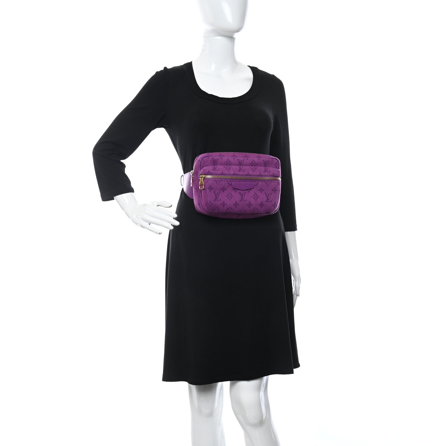 Louis Vuitton Denim Monogram Outdoor Bumbag Purple 2 of 9