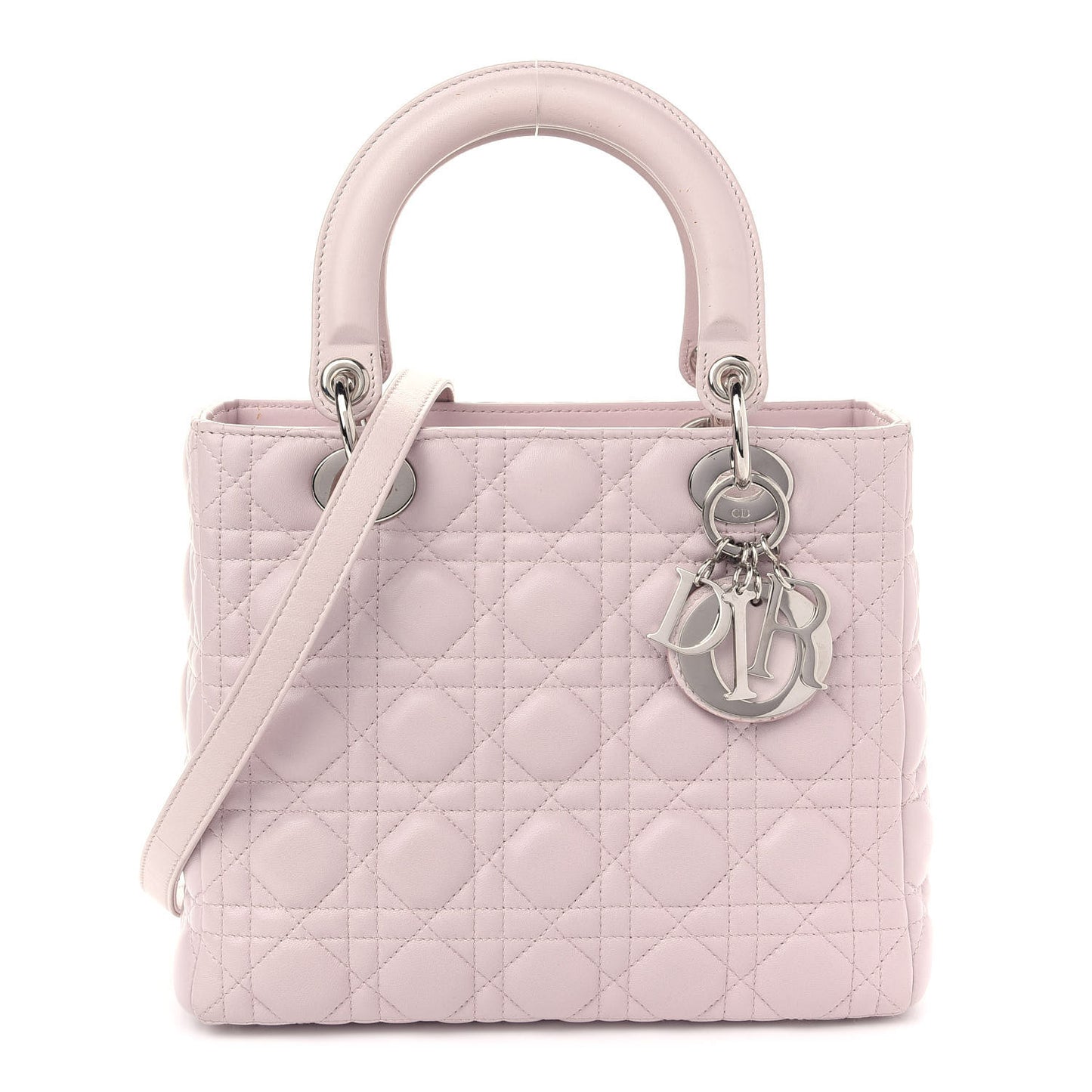 Lambskin Cannage Medium Lady Dior Light Pink