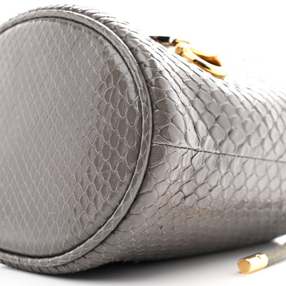 Gucci Snakeskin Mini Zumi Bucket Bag Dusty Grey 9 of 10