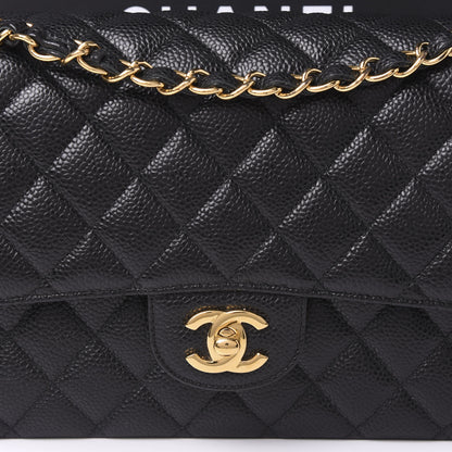 Chanel Caviar Quilted Medium Double Flap Black 9 of 10