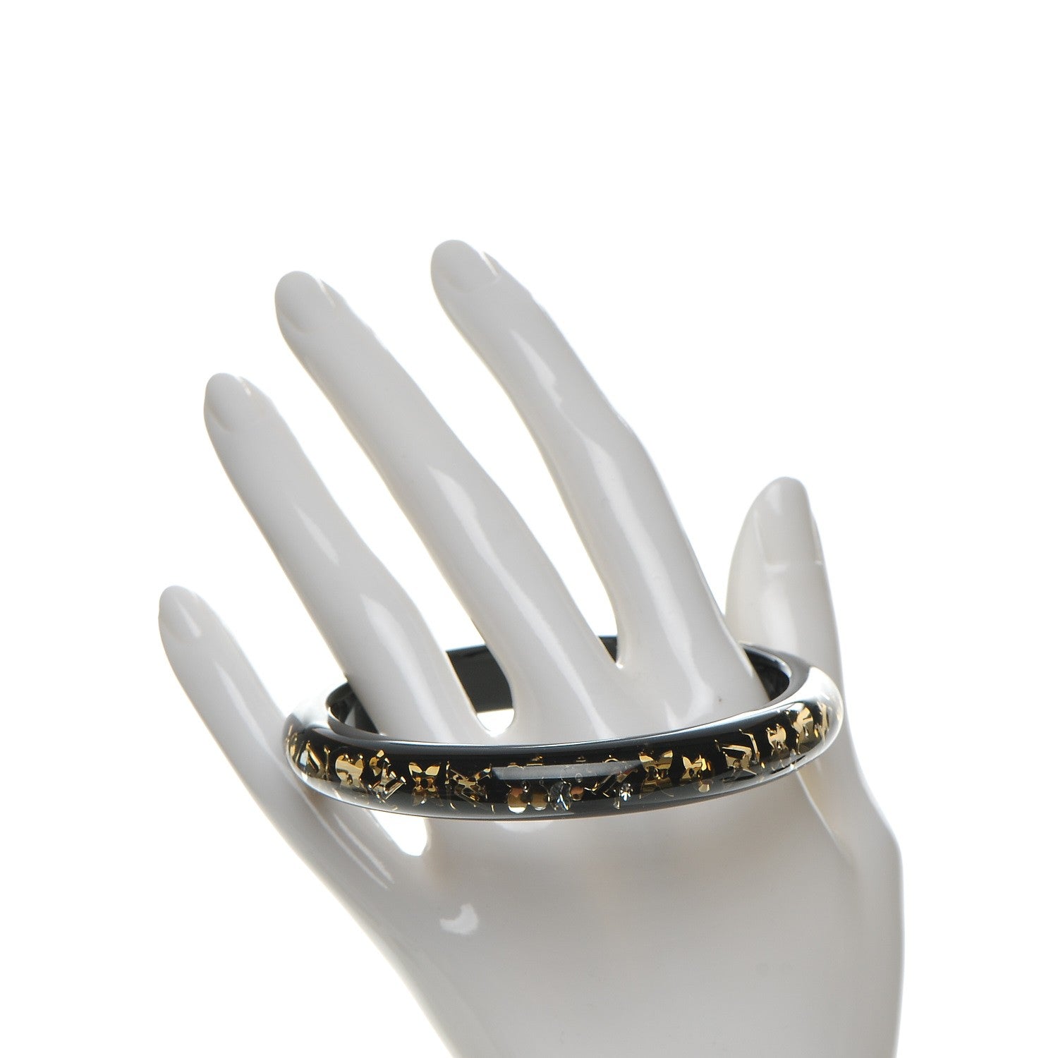 Louis Vuitton Resin Swarovski Large Inclusion Bracelet PM Black 2 of 3