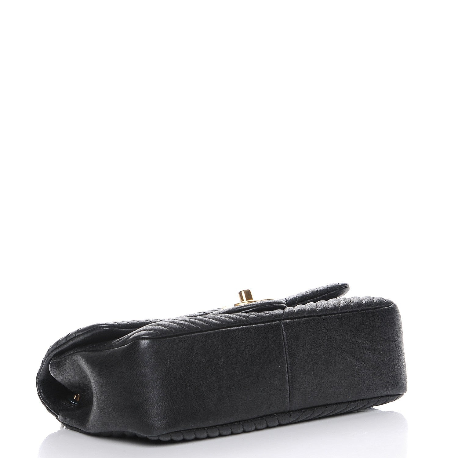 Chanel Wrinkled Lambskin Chevron Quilted Small Flap Black 4 of 8