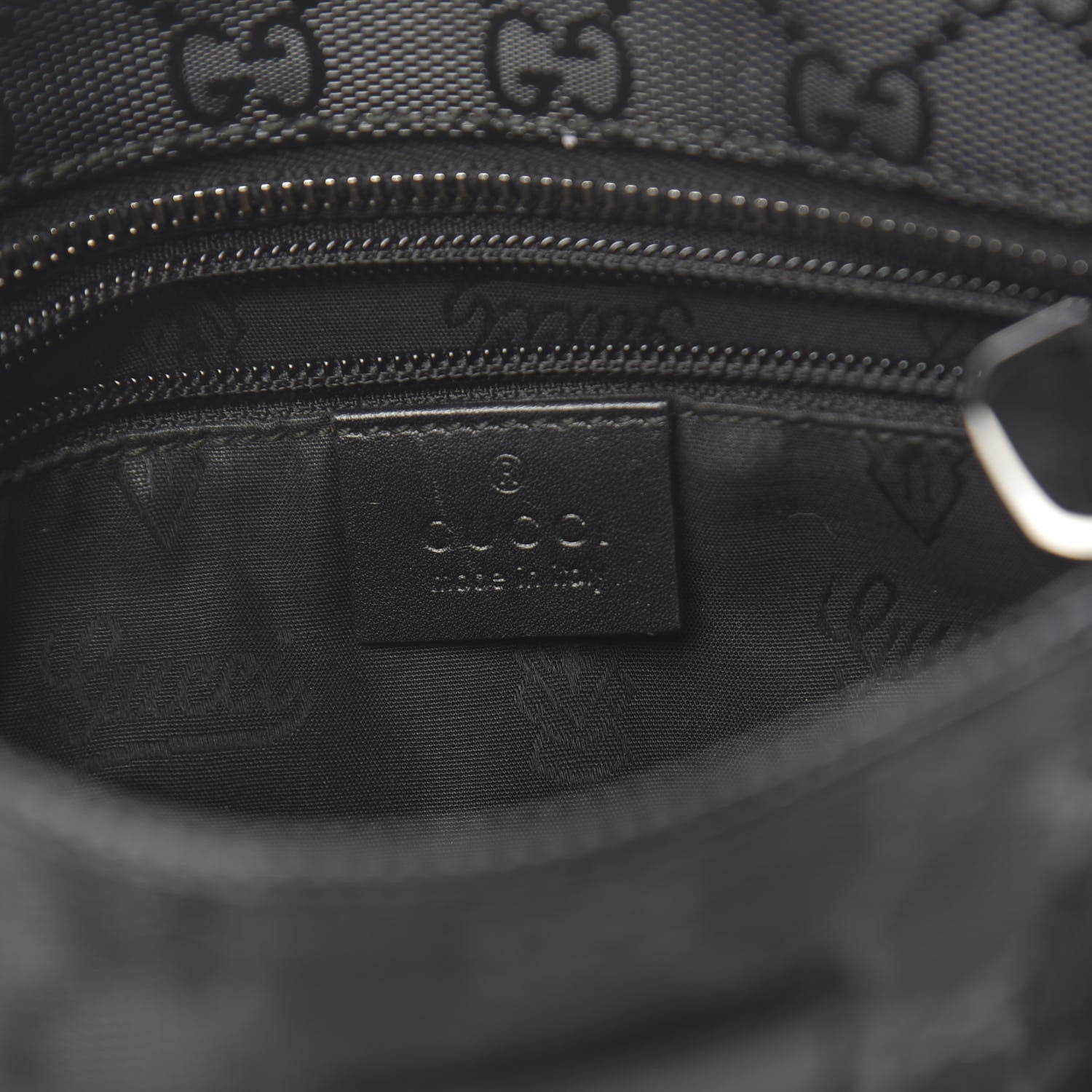 Gucci Imprime Monogram Small Flat Messenger Bag Black 6 of 10