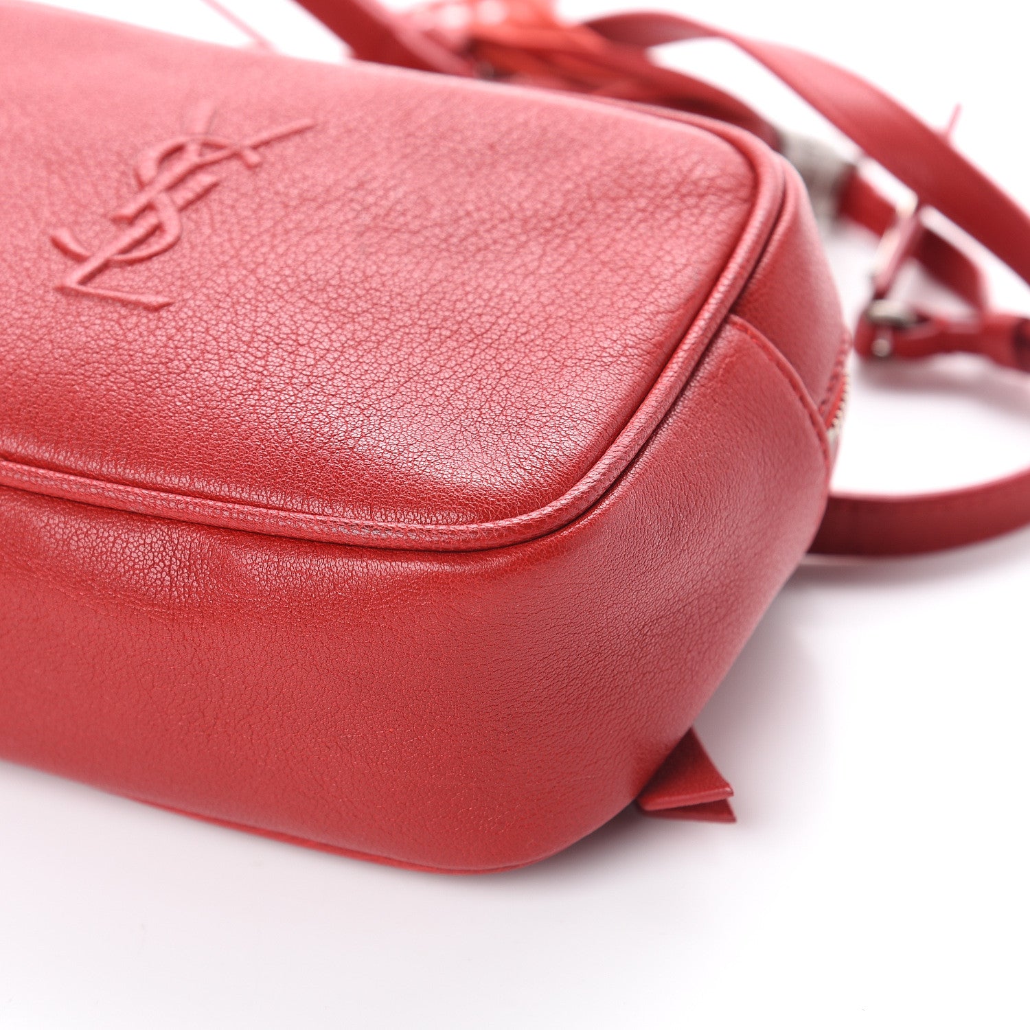 Saint Laurent Lambskin Monogram Lou Belt Bag Red 7 of 7