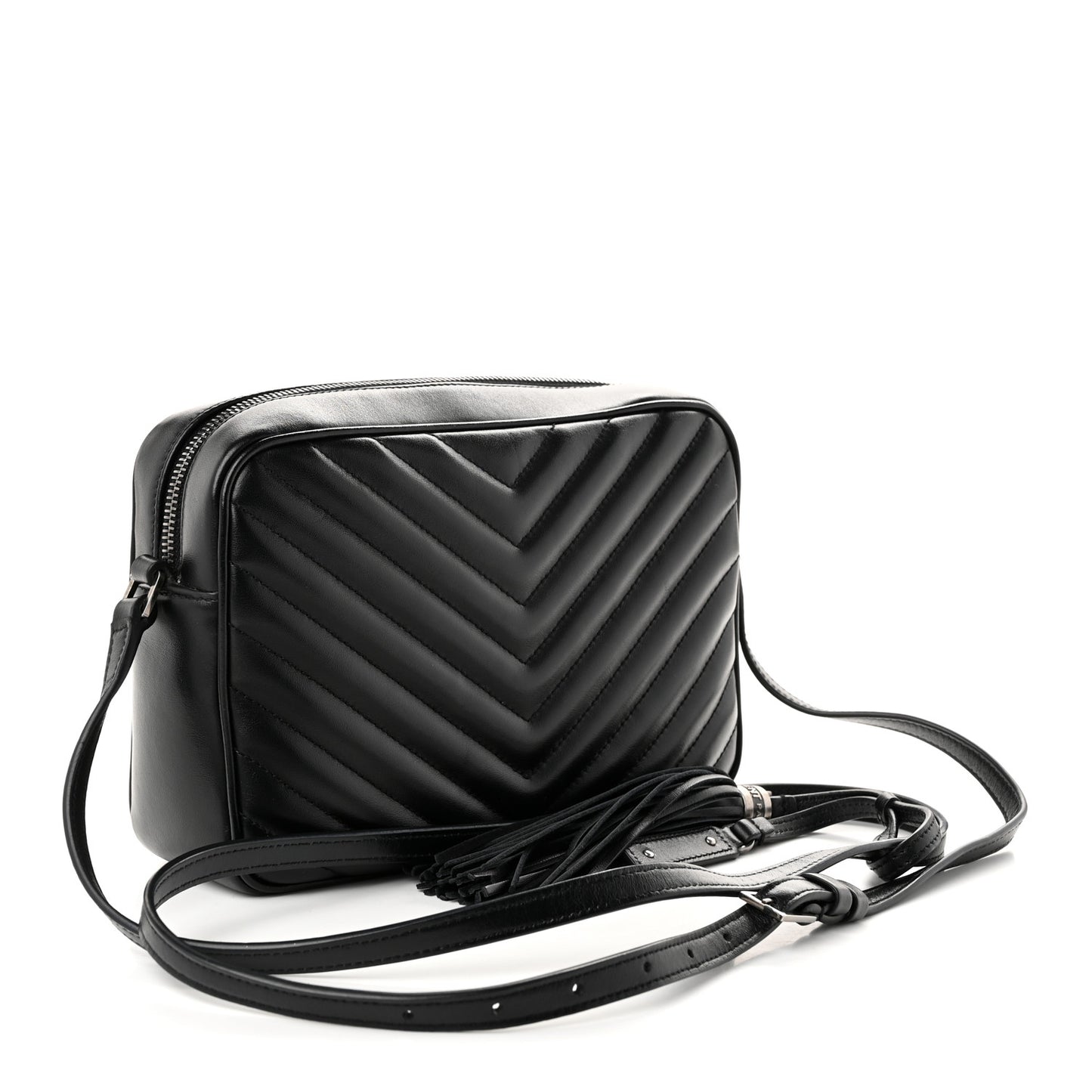 Calfskin Matelasse Monogram Lou Camera Bag Black