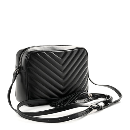 Saint Laurent Calfskin Matelasse Monogram Lou Camera Bag Black 3 of 10