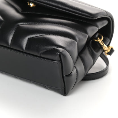 Saint Laurent Calfskin Y Quilted Monogram Toy Loulou Crossbody Bag Black 9 of 9