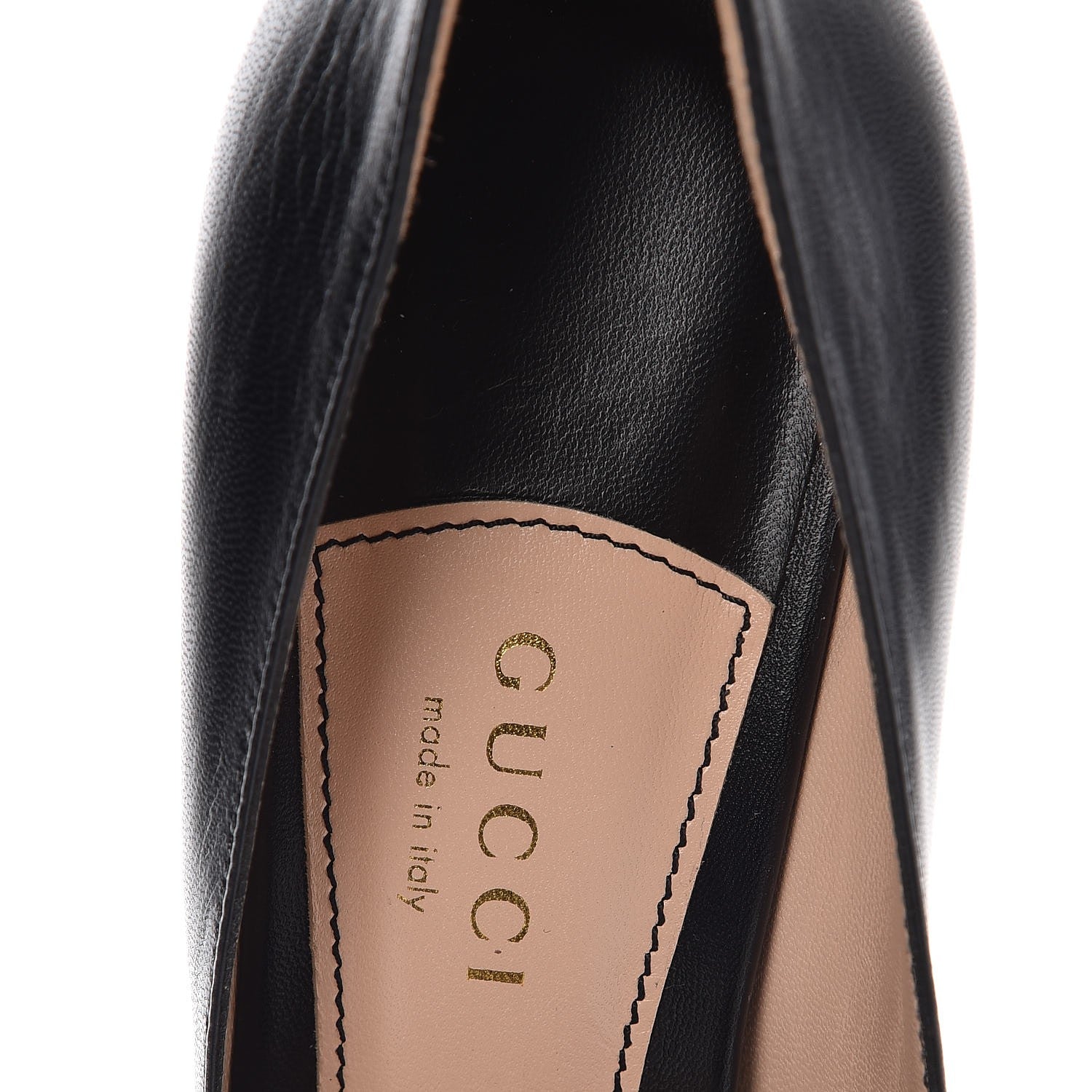 Gucci Malaga Kid Aneta Double Strap Mid Heel Pumps 36 Black 7 of 9