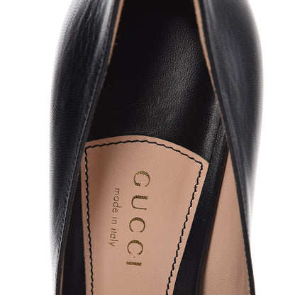 Gucci Malaga Kid Aneta Double Strap Mid Heel Pumps 36 Black 7 of 9