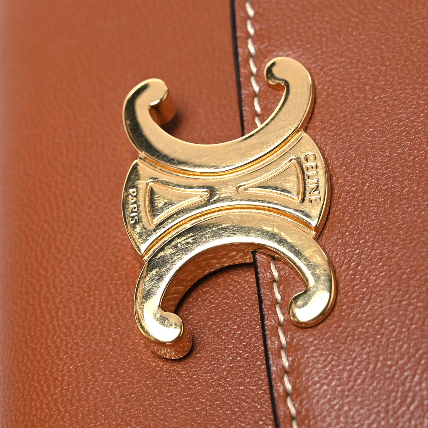 Shiny Smooth Lambskin Small Triomphe Wallet Tan
