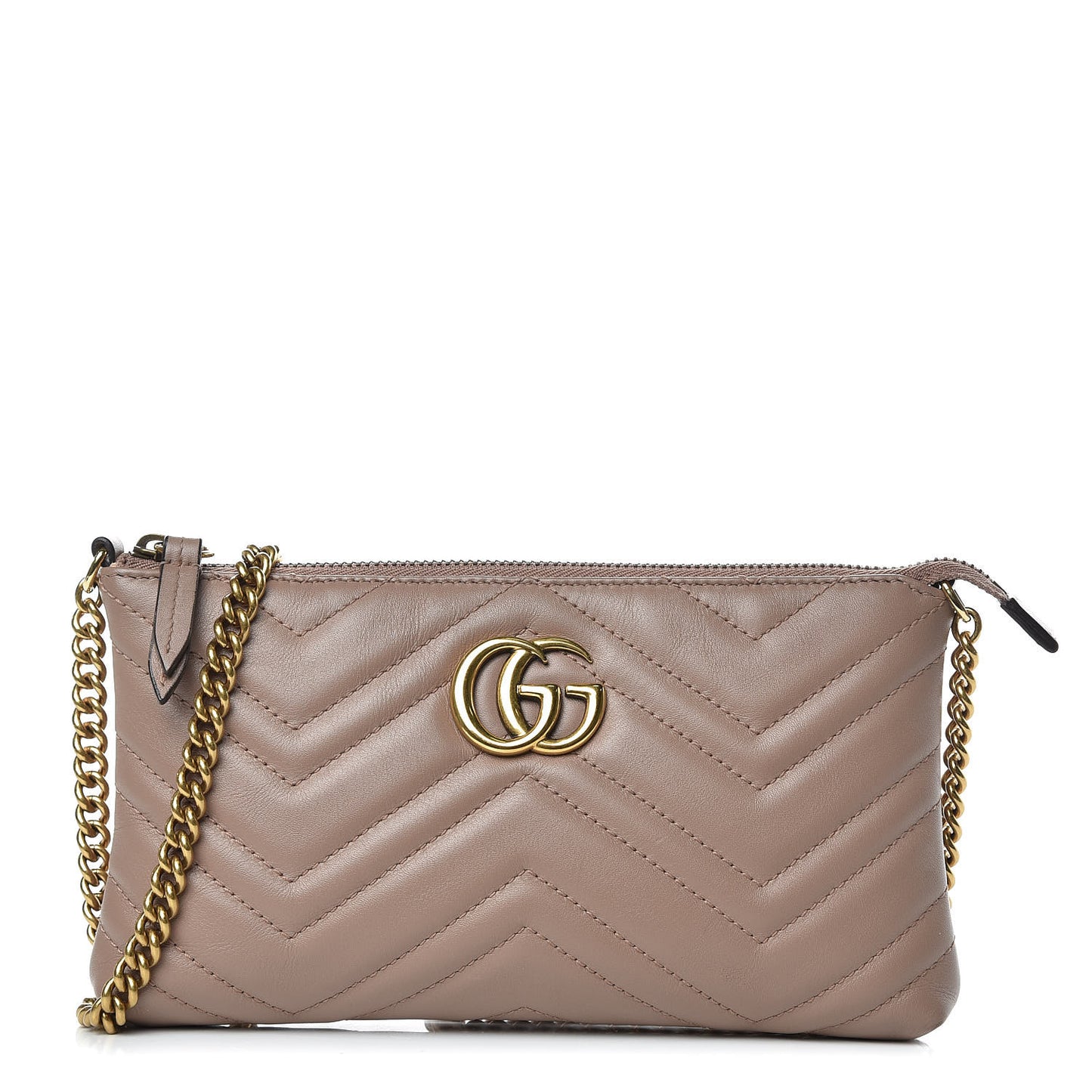 Calfskin Matelasse Mini GG Marmont Chain Bag Porcelain Rose